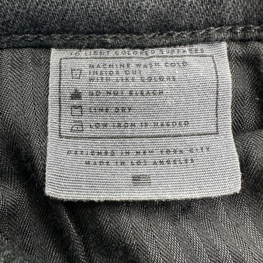 AYR The Rocker Straight‎ Leg Crop Raw Hem in Magnetic Black Size 25 - Picture 11 of 13
